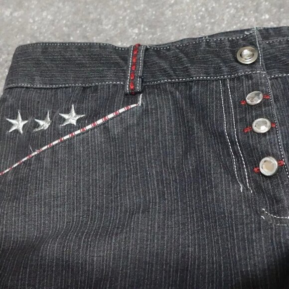 Stars & Stripes Knee Patch Breeches Pants Women Size 30 Black Button Zip Pocket - Picture 9 of 16